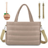 KUBYA Diaper Bag Tote, Puffer Diaper Tote Bags for Women Lightweight Travel Work Hospital Baby Bag Crossbody Mommy Bag