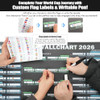 Large Size 2026 World Cup Wall Chart Poster Gift Set, 3 PCS Double-Sided PVC Dry Erase Soccer Schedule