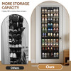 MISSLO 30 Pairs Over the Door Shoe Organizer Breathable Mesh Hanging Shoe Rack for Closet Storage with Wide Deep