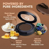 Organic Tinted Eyebrow Pomade, Sculpting Eyebrow Wax, Waterproof, Dark