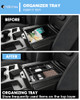 WEIPIN For Center Console Tray Compatible with 2019-2026 Chevy Silverado 1500& 2020-2026 Silverado 2500HD 3500HD