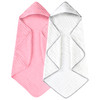 Yoofoss Hooded Baby Towels for Newborn 2 Pack 100% Muslin Organic Cotton Baby Bath Towel with Hood for Babies, Infant,