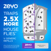 Zevo Flying Insect Trap Refill Cartridges for Fruit Flies & Gnats, 6 Count