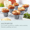 Chicago Metallic 6-Cup Popover Pan, Heavyweight Aluminized Steel with Nonstick Coating, Ideal for Yorkshire Pudding,