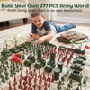 AMOR PRESENT Army Men Playset, 277PCS, with Handbag Battle Map