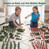 AMOR PRESENT Army Men Playset, 277PCS, with Handbag Battle Map