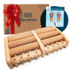 TheraFlow Foot Roller for Plantar Fasciitis Relief and Neuropathy Pain Relief for Feet - Wooden Foot Massager Roller