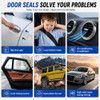 52.5Ft Car Door Rubber Seal Strip Car Weather Stripping Double Layer Universal Self Adhesive Auto Door Soundproofing