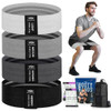 Resistance Bands for Working Out with Workout Bands Guide. 4 Booty Bands for Women Men Fabric Elastic Bands for