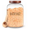 SiliFine 1 Sets 74 oz Glass Bath Salts Jar with Wooden Scoop and Lid, Bath Salt Container for Bathroom Organizers and