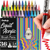 Chalkola 36 Acrylic Paint Markers Brush Tip for Adults, Kids Coloring Books