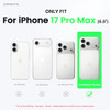 ORNARTO for iPhone 17 Pro Max Case Clear, Fit for MagSafe, Pink