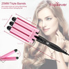TOP4EVER 3 Barrel Curling Iron, 1-Inch Hair Crimper Tool for Women