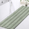 Turquoize Sage Green Bathroom Rugs Runner Extra Long 47 x 17 Large Bath Mat Plush Shaggy Chenille Bathroom Rug