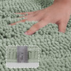 Turquoize Sage Green Bathroom Rugs Runner Extra Long 47 x 17 Large Bath Mat Plush Shaggy Chenille Bathroom Rug