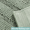 Turquoize Sage Green Bathroom Rugs Runner Extra Long 47 x 17 Large Bath Mat Plush Shaggy Chenille Bathroom Rug