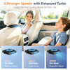 ElfTrip Car Seat Fan with Dual Air Outlets, Corded USB Car Fans for Kids for Driver Passenger, Stronger 3 Speeds,