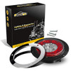 Partsam 4" Inch Round Truck Trailer Led Tail Stop Brake Lights Taillights Running Red and Amber Parking Turn Signal