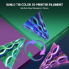 SUNLU Silk Triple Color Pla Filament, Silk PLA 3D Printer Filament 1.75mm, Shiny Silk Texture, Dimensional Accuracy