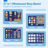 hahaland Montessori Busy Board for Toddlers, Preschool Learning Activities