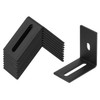 10 Pack Black Adjustable Corner Braces, Slotted L Right Angle Bracket