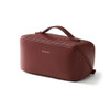 EACHY Travel Makeup Bag for Women, Flat Open Cosmetic Bag, Red, Medium
