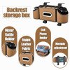 Joezhe Back Seat Car Organizer,4 in 1 Multifunctional Car Back Seat Storage Box with Drink Cup Holder Tissue Box, for