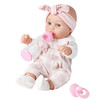 Enjoyin 12'' Baby Doll in Gift Box with Pink Cloths, Pacifier, 13''x13'' Microfabric Blanket, and Feeding Bottle. Gift