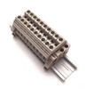 Dinkle Assembly DK6N 10 Gang Box Connector DIN Rail Terminal Blocks, 8-20 AWG, 50 Amp, 600 Volt Separate Circuits UL