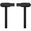 Ekkovision Weight Lifting Straps, Cuffed D Ring, Blank Black