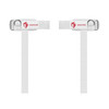 Ekkovision Weight Lifting Straps, Cuffed D Ring, Phase 3 Logo, White