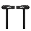 Ekkovision Weight Lifting Straps, Cuffed D Ring, TNF Logo, Black
