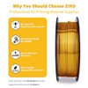 ZIRO Silk PLA Filament, 1.75mm 1KG Spool, Accuracy +/- 0.03mm, Gold