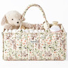 Blissful Diary Floral Diaper Caddy Organizer, Stylish Nursery Storage Basket, Diaper Bag,Gift for Baby Shower, Baby