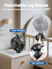 Wavmill Misting Stroller Fan, 6000mAh Battery Operated Portable Fan with Light & 360  Pivoting, Personal Fans with
