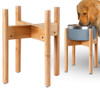 Dog Bowl Stand for Large Dogs - Adjustable, Easy Fold-Down