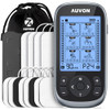 AUVON 3-in-1 TENS Unit Muscle Stimulator, 40 Levels for Gradual Pain Relief