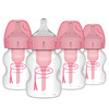 Dr. Brown's Natural Flow Anti-Colic Options+ Wide-Neck Baby Bottles 5 oz/150 mL,with Level 1 Slow Flow Nipple, Pink 4