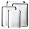 CEKEE Baking Sheet Set of 4, Stainless Steel Cookie Sheets for Baking, 0.8mm Heavy Duty Nonstick Baking Pans,