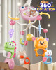 RSEPD Crib Mobile With Music And Lights, Mobiles For Cribs, Baby Mobile Arm Toys Hanging For Bassinets Girls Boys,