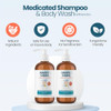 Happy Cappy Medicated Shampoo and Body Wash - 8 Fl Oz (Pack of 2)