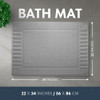 White Classic Luxury Bath Mat Floor Towel Set - Absorbent Cotton Hotel Spa Shower/Bathtub Mats [Not a Bathroom Rug]