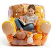 Clear Stuffed Animal Storage Chair Cover for Kids, 180L Large Thickened PVC Bean Bag Cover with Zipper, Waterproof