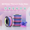 Creality 3D Printer Filament 1.75mm, Rainbow Upgrade PLA+ Filament Strong Toughness No-Tangling Vacuum Packaging 3D