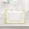 MyGift Modern Brass Wire Metal Folded Paper Towel Holder, Wall Mounted Rack