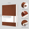 RETTACY Lined Journal Notebook, 2-Pack, 204 Numbered Pages per Pack, B5 Medium 7.6" × 10", Leather Softcover, 100 GSM