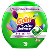Gain Flings Laundry Detergent Pacs with Odor Defense, 76 Count, Super Fresh Blast Scent, HE 3in1 Detergent Pacs with