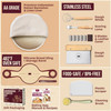 Superbaking Sourdough Starter Kit, 9" Proofing Basket, Silicone Bread Sling
