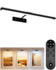 EZVALO Picture Light for Wall, 4800mAh 16'' Rechargeable Wireless IR Remote Built in Battery Lights for Painting,