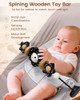 TinlyFinly Baby Bouncer Toy Bar Wooden Compatible with Baby Bjorn Bouncers, Bouncer Toy Attachment Tight and Secure